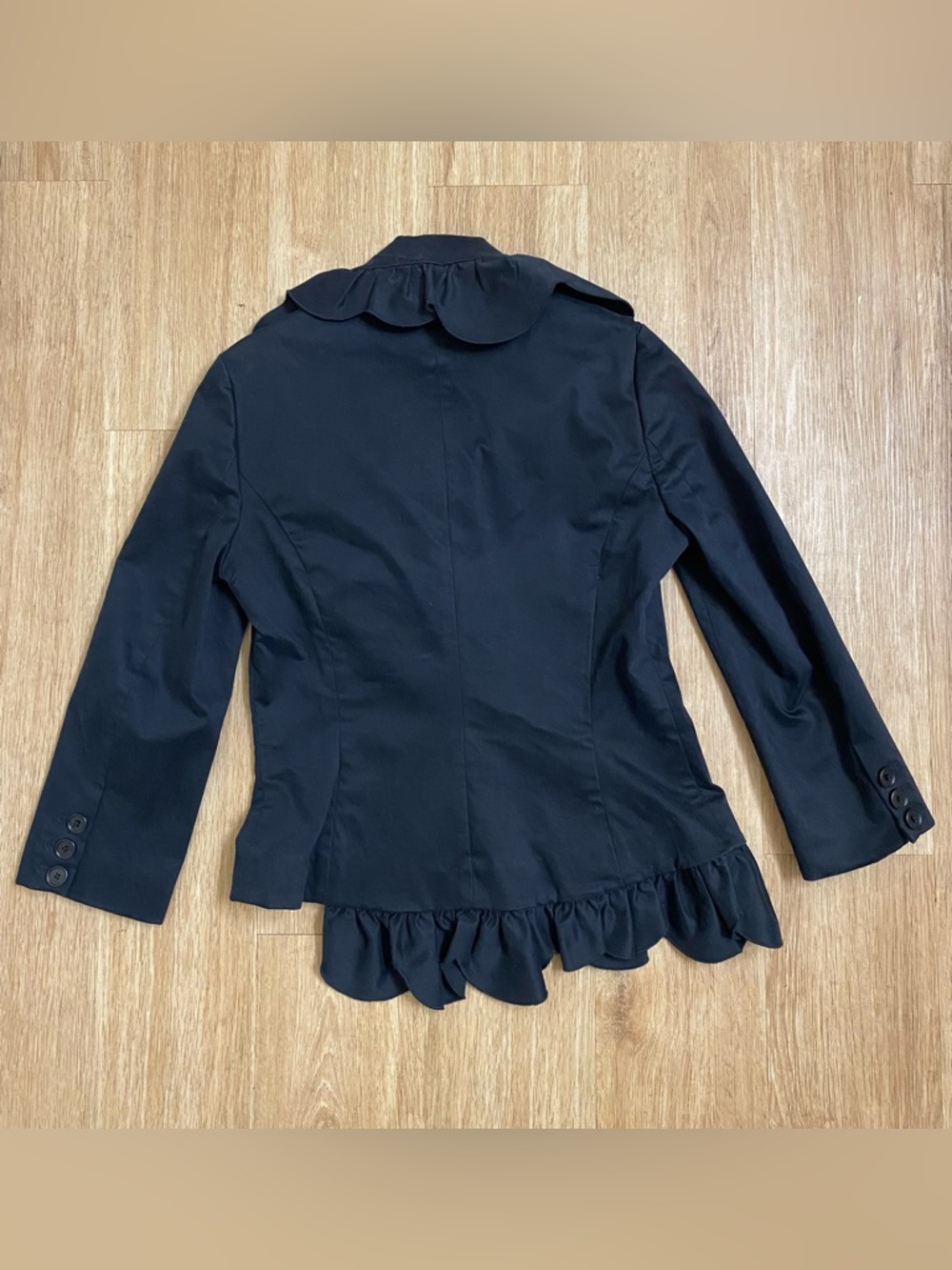 Simone Rocha black Ruffle-Trim Jacket - Picture 3 of 8